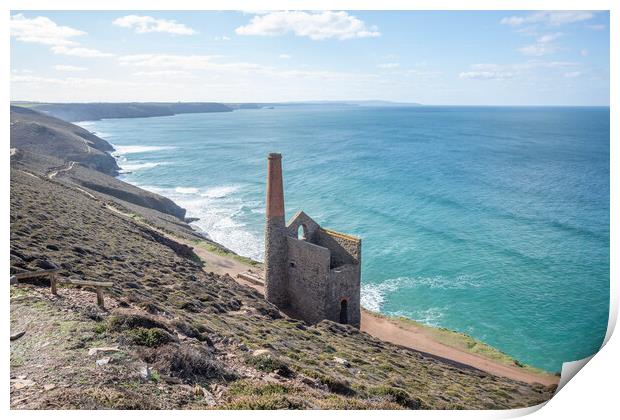 The Majestic Ruins of Wheal Coates Tin Mine Print by Graham Custance