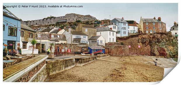 Cawsand Beach And Fort Print by Peter F Hunt