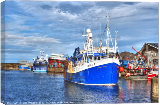 MacDuff Town Harbour Reflection Aberdeenshire Scotland  Ocean Rose INS115 Canvas Print by OBT imaging