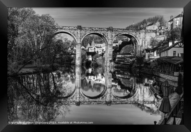 Knaresborough Viaduct Framed Print by Alison Chambers