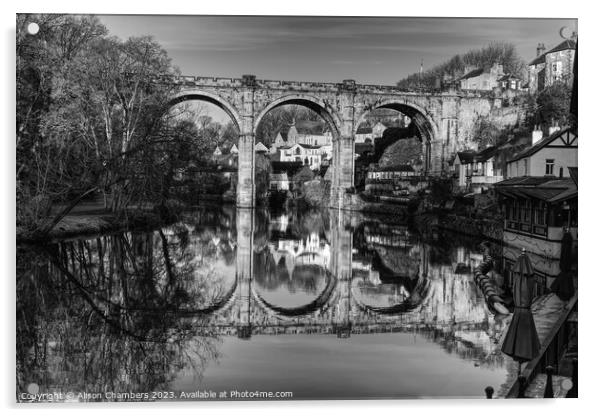Knaresborough Viaduct Acrylic by Alison Chambers