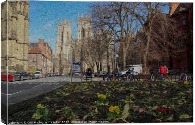 Majestic York Minster in bloom Canvas Print by GJS Photography Artist