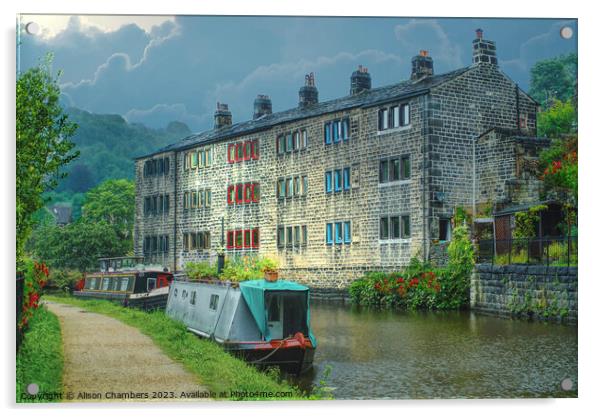 Hebden Bridge Acrylic by Alison Chambers