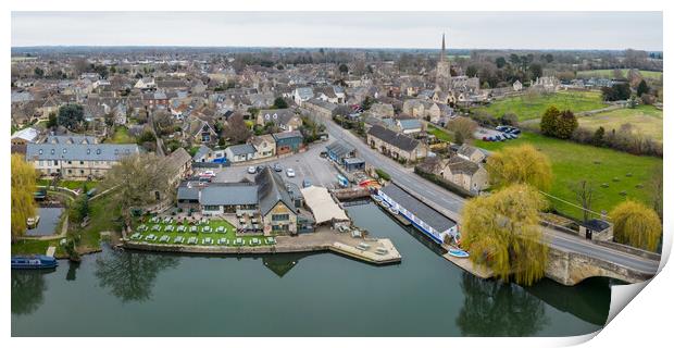 Lechlade on Thames Print by Apollo Aerial Photography