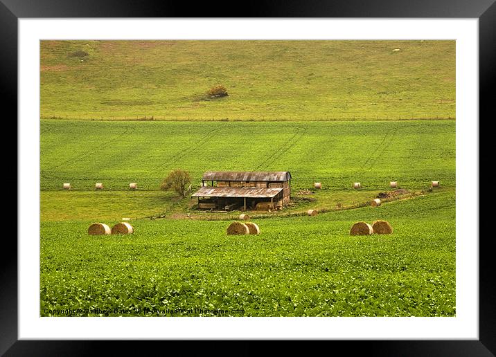 Farmland Scene. Framed Mounted Print by Matthew Bates