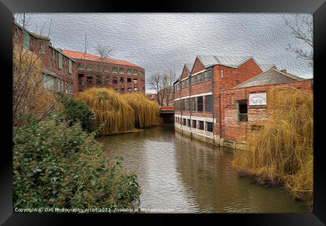 Down the Foss in Oil Framed Print by GJS Photography Artist