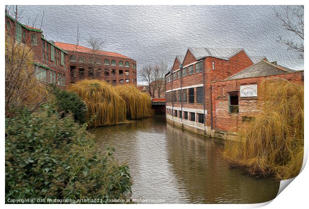Down the Foss in Oil Print by GJS Photography Artist