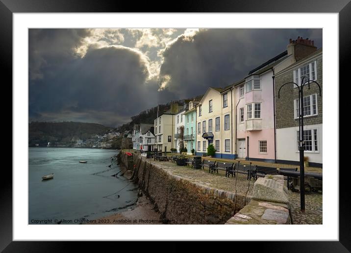 Dartmouth Devon Framed Mounted Print by Alison Chambers