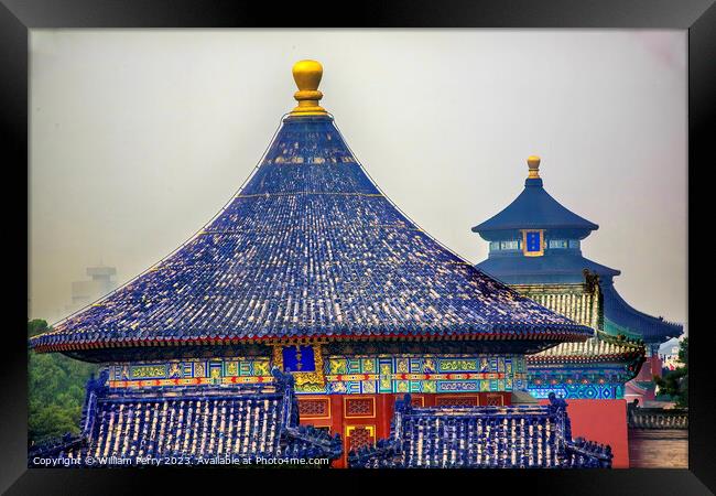 Imperial Vault Prayer Hall Temple of Heaven Beijing China Framed Print by William Perry