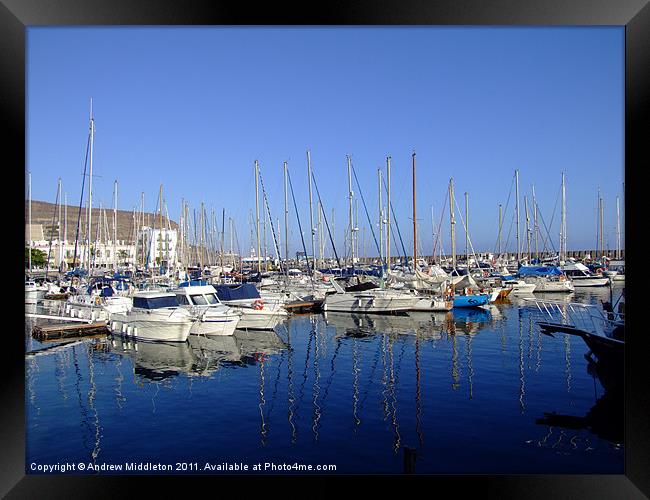 Yachting and Fishing VIllage Framed Print by Andrew Middleton