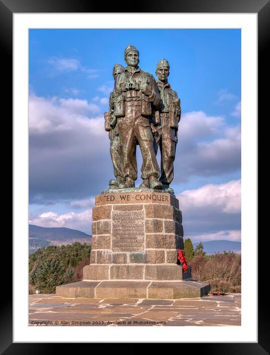 Lochaber Commando Memorial Framed Mounted Print by Alan Simpson