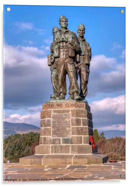 Lochaber Commando Memorial Acrylic by Alan Simpson
