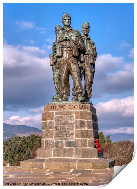 Lochaber Commando Memorial Print by Alan Simpson