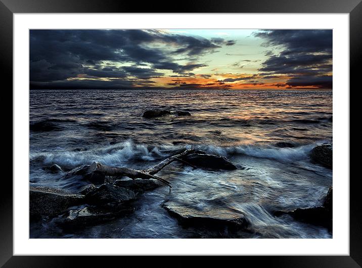 Stormy Sunset Framed Mounted Print by John Boyle