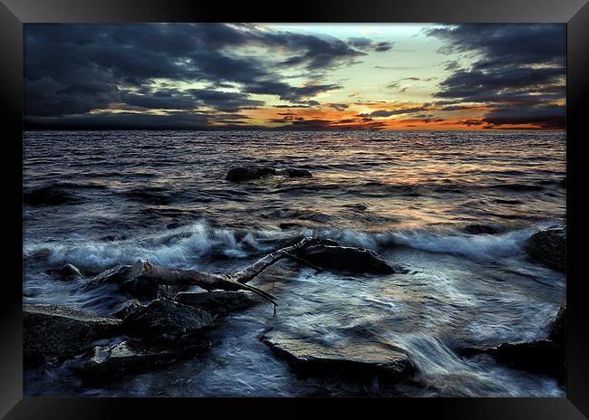 Stormy Sunset Framed Print by John Boyle