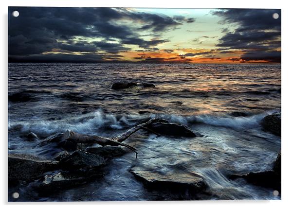 Stormy Sunset Acrylic by John Boyle