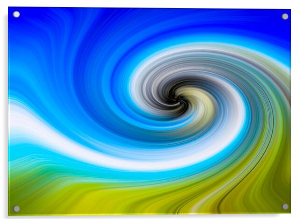 Twirl and Swirl in Landscape Format  Acrylic by Antonio Ribeiro