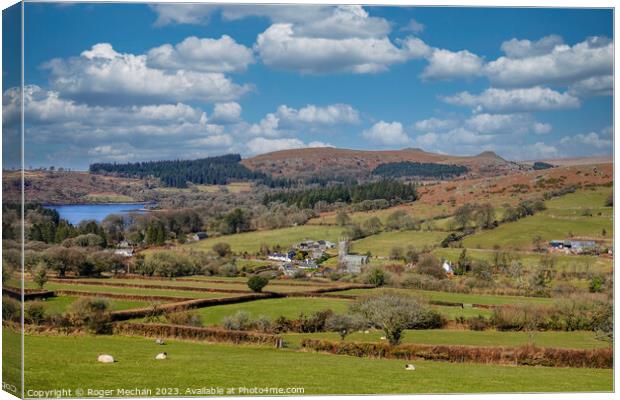 Sheepstor and Burrator Dartmoor Devon Canvas Print by Roger Mechan