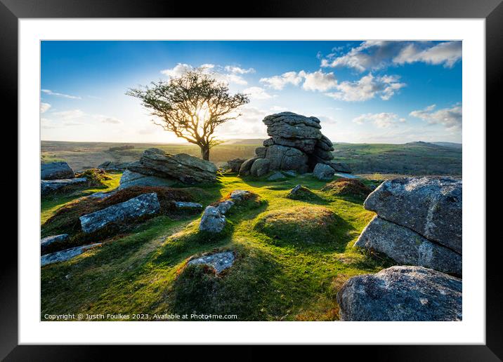 Emsworthy Rocks, Dartmoor  Framed Mounted Print by Justin Foulkes