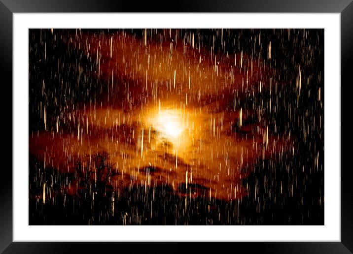 Fiery Rain Framed Mounted Print by Glen Allen