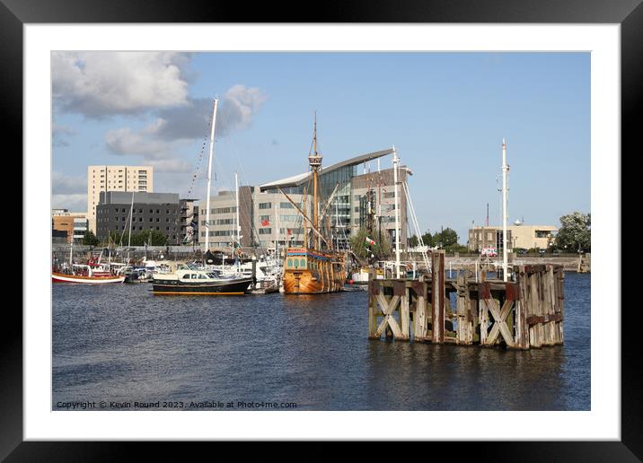 Cardiff Bay Scene 1 Framed Mounted Print by Kevin Round