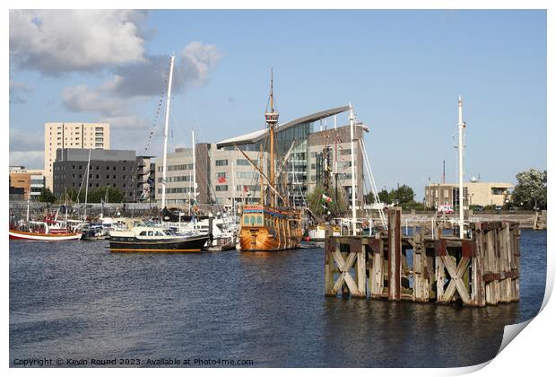 Cardiff Bay Scene 1 Print by Kevin Round