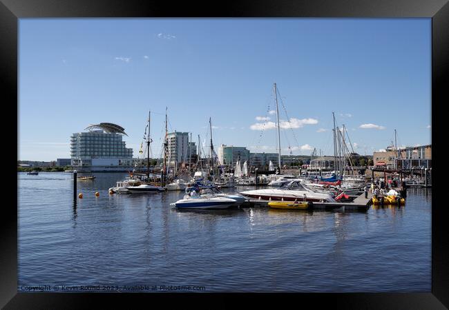 Cardiff Bay Scene 2 Framed Print by Kevin Round