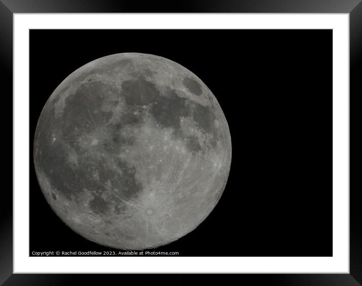 The Moon Framed Mounted Print by Rachel Goodfellow