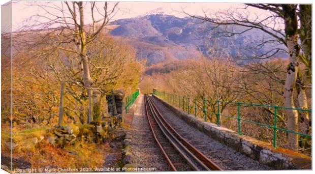 The Snowdon Mountain Railway Canvas Print by Mark Chesters
