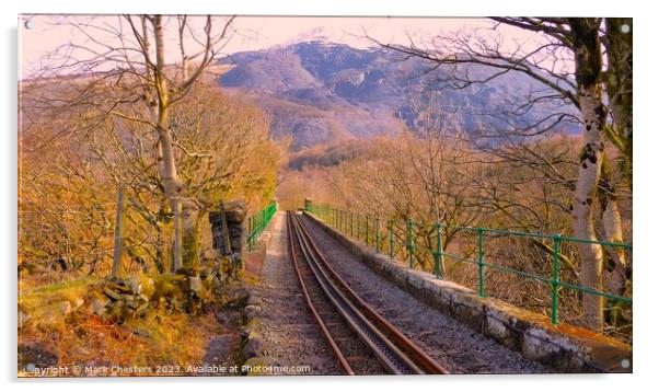 The Snowdon Mountain Railway Acrylic by Mark Chesters