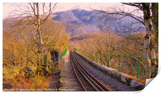 The Snowdon Mountain Railway Print by Mark Chesters