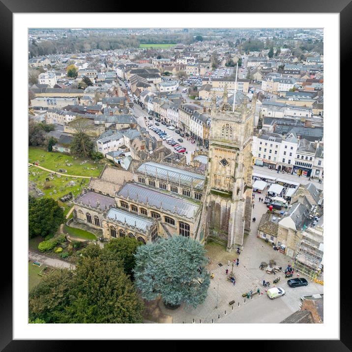 Church of St John The Baptist Framed Mounted Print by Apollo Aerial Photography