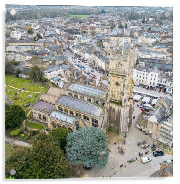 Church of St John The Baptist Acrylic by Apollo Aerial Photography