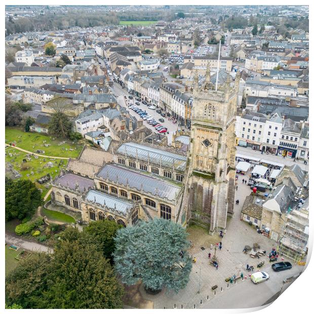 Church of St John The Baptist Print by Apollo Aerial Photography