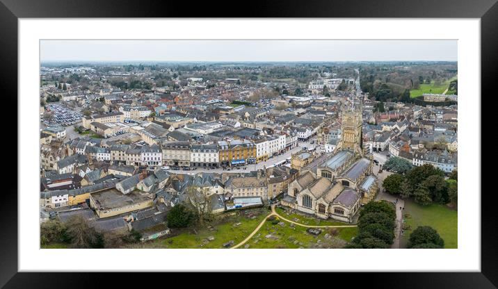 Cirencester from Above Framed Mounted Print by Apollo Aerial Photography