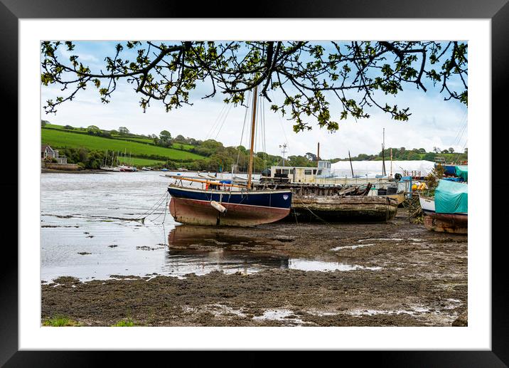  Mylor Creek,  Framed Mounted Print by kathy white