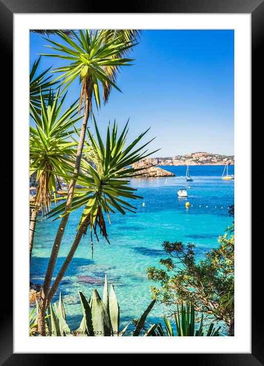Idyllic view of Cala Fornells Framed Mounted Print by Alex Winter