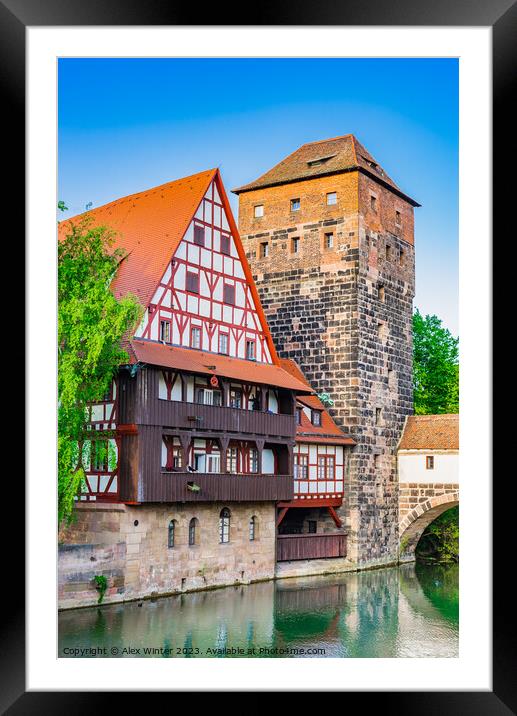 Historical old town of Nuremberg Framed Mounted Print by Alex Winter