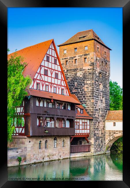 Historical old town of Nuremberg Framed Print by Alex Winter