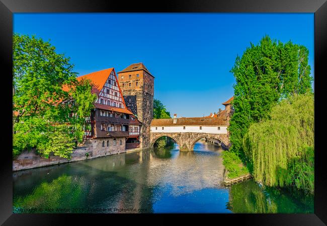 Nuremberg Germany historic old town Framed Print by Alex Winter