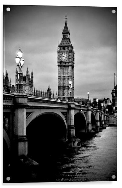 Big Ben Queen Elizabeth Tower Westminster Bridge Acrylic by Andy Evans Photos
