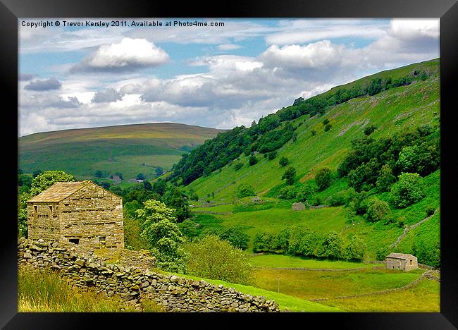 Stone Barns - Yorkshire Dales Framed Print by Trevor Kersley RIP