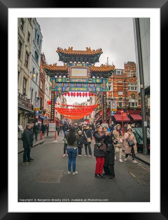 Chinatown London  Framed Mounted Print by Benjamin Brewty