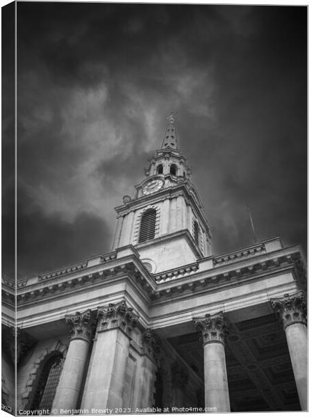 St Martin-in-the-Fields Canvas Print by Benjamin Brewty