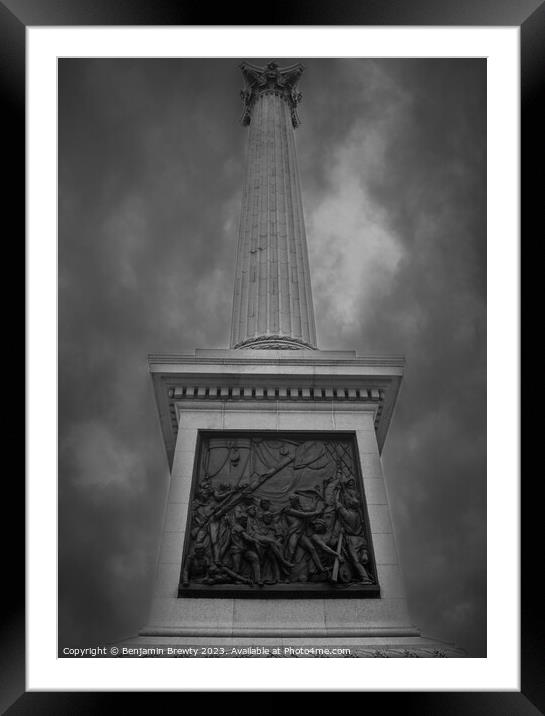 Nelson's Column Framed Mounted Print by Benjamin Brewty