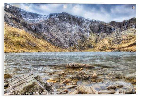 Llyn Idwal Snowdonia North Wales  Acrylic by Darren Wilkes