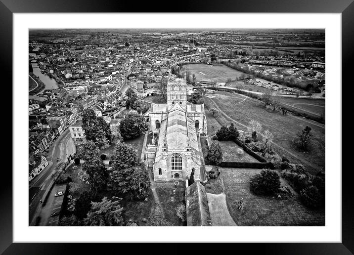 Tewkesbury Abbey Framed Mounted Print by Apollo Aerial Photography