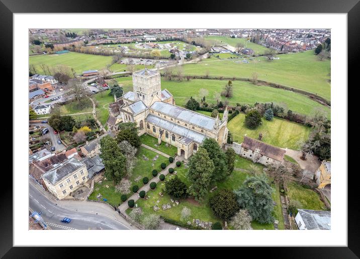 The Abbey Church of St Mary the Virgin Framed Mounted Print by Apollo Aerial Photography