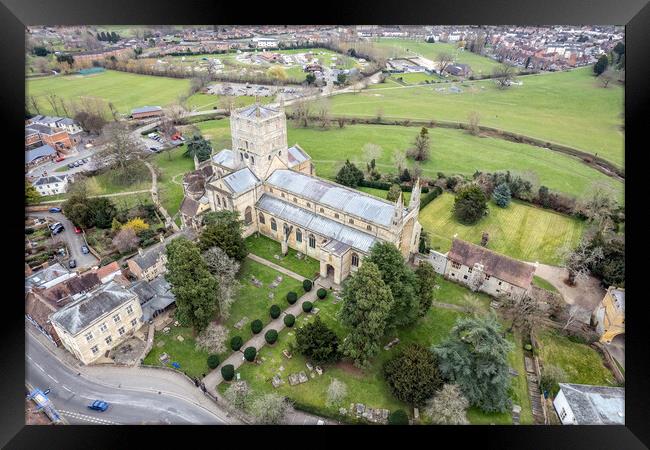 The Abbey Church of St Mary the Virgin Framed Print by Apollo Aerial Photography