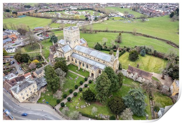 The Abbey Church of St Mary the Virgin Print by Apollo Aerial Photography